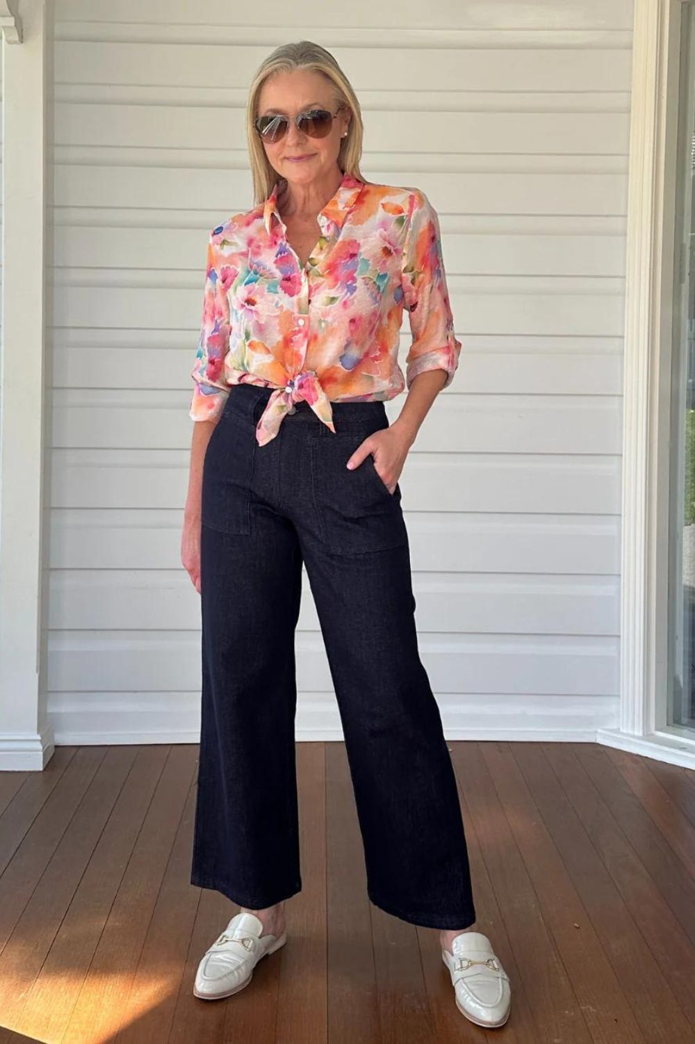 Gordon Smith - Hudson Wide Leg Jean | Dark Denim - Jeans - Silvermaple Boutique