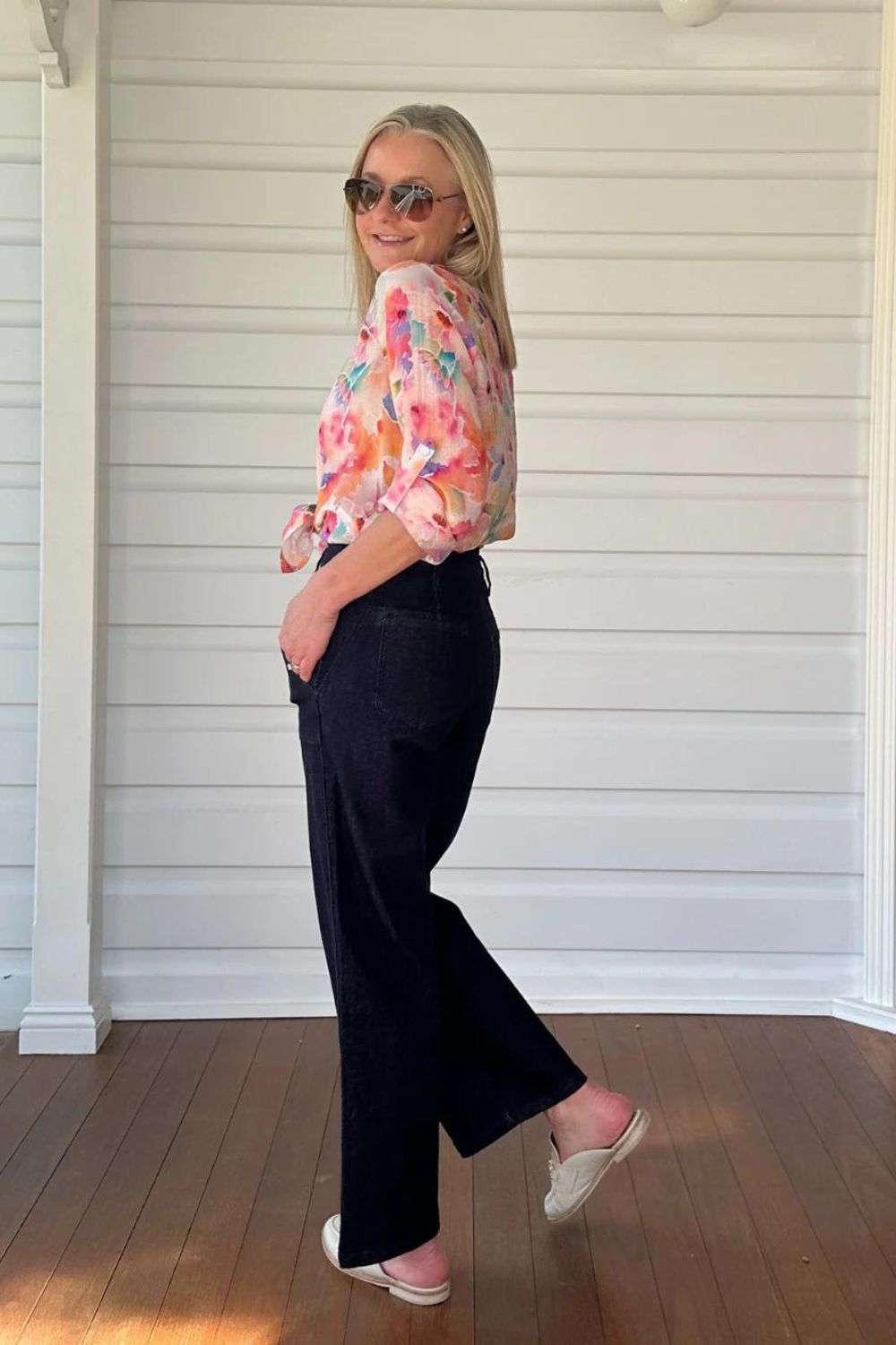 Gordon Smith - Hudson Wide Leg Jean | Dark Denim - Jeans - Silvermaple Boutique