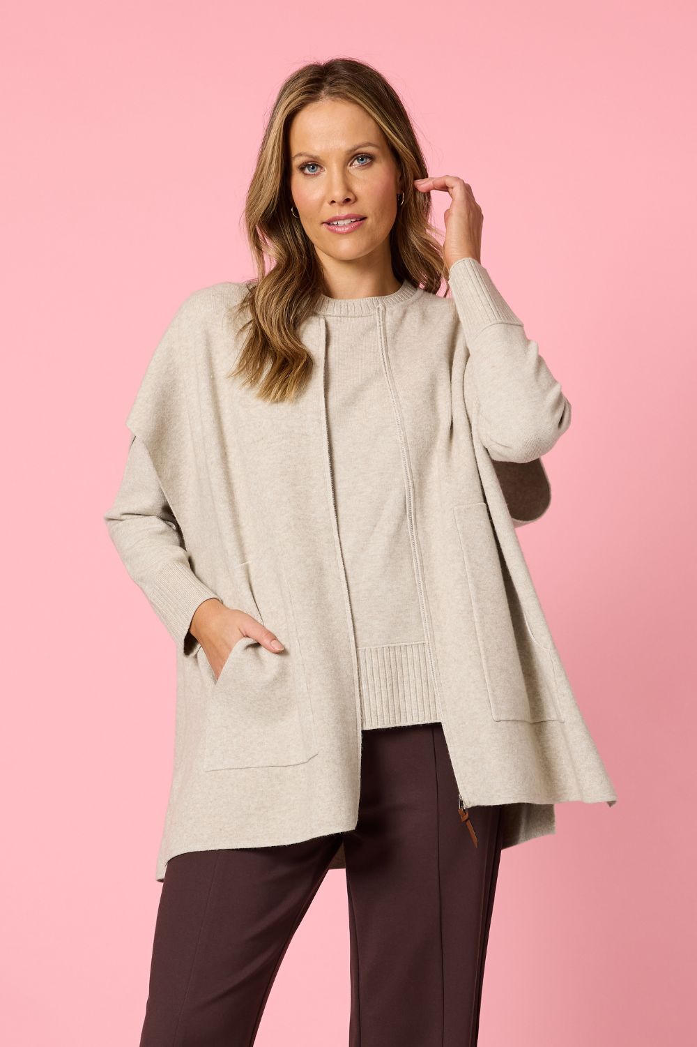 Hammock & Vine - Elena Zip Knit | Natural - Knitwear - Silvermaple Boutique
