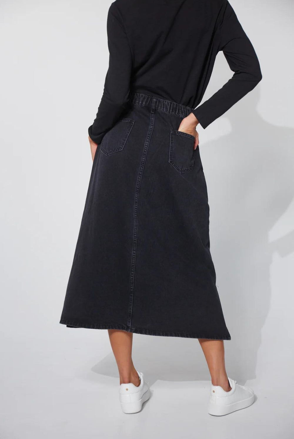 Haven - Dalton Denim Skirt | Slate - Skirt - Silvermaple Boutique