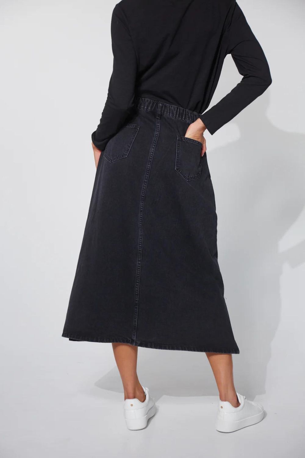 Haven - Dalton Denim Skirt | Slate - Skirt - Silvermaple Boutique
