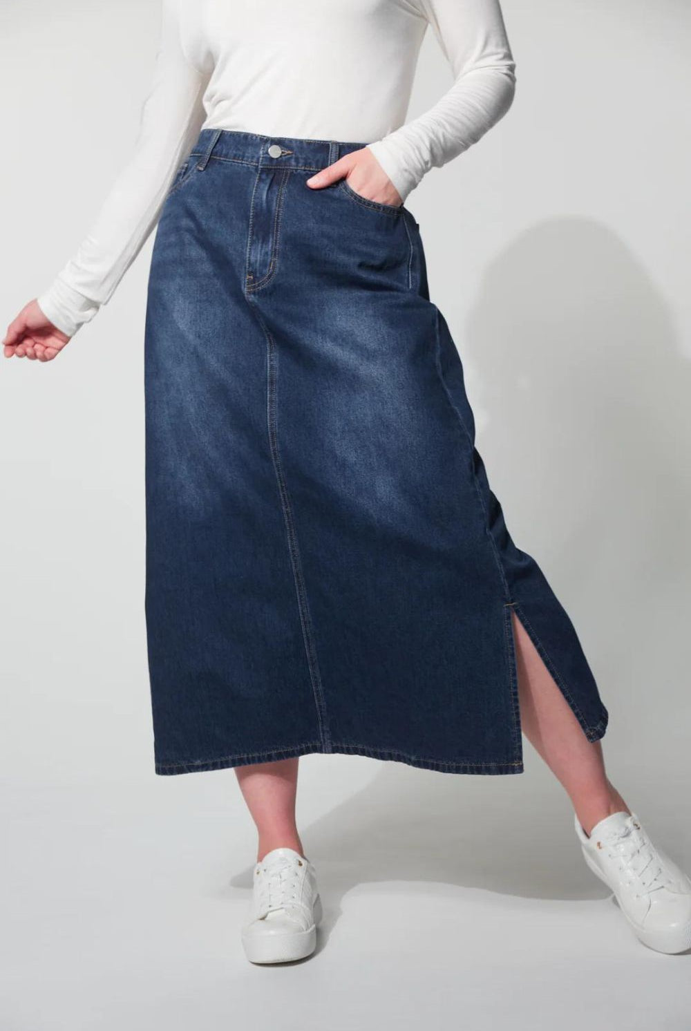 Haven - Dalton Denim Skirt | Indigo - Skirt - Silvermaple Boutique