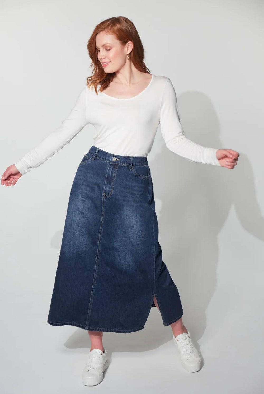 Haven - Dalton Denim Skirt | Indigo - Skirt - Silvermaple Boutique