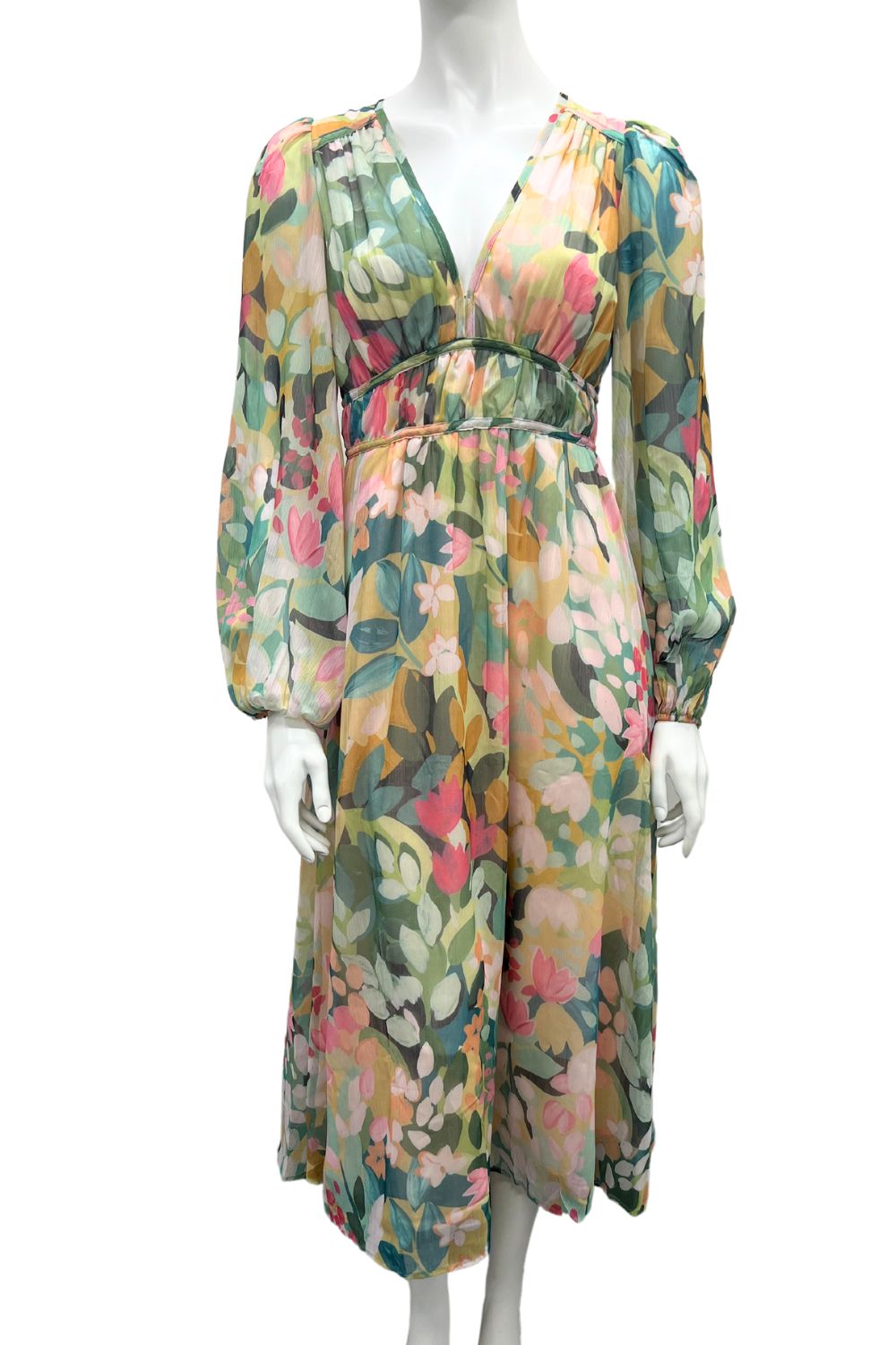 Fashion Express - Isabella Dress | Pink/Green Foral - Dress - Silvermaple Boutique