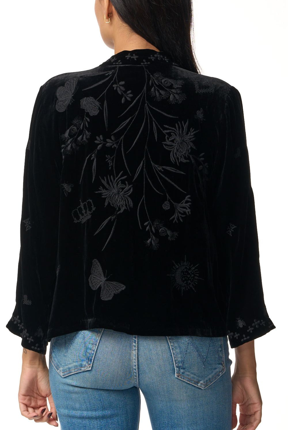 Johnny Was - Aria Velvet Bolero | Black - Jacket - Silvermaple Boutique