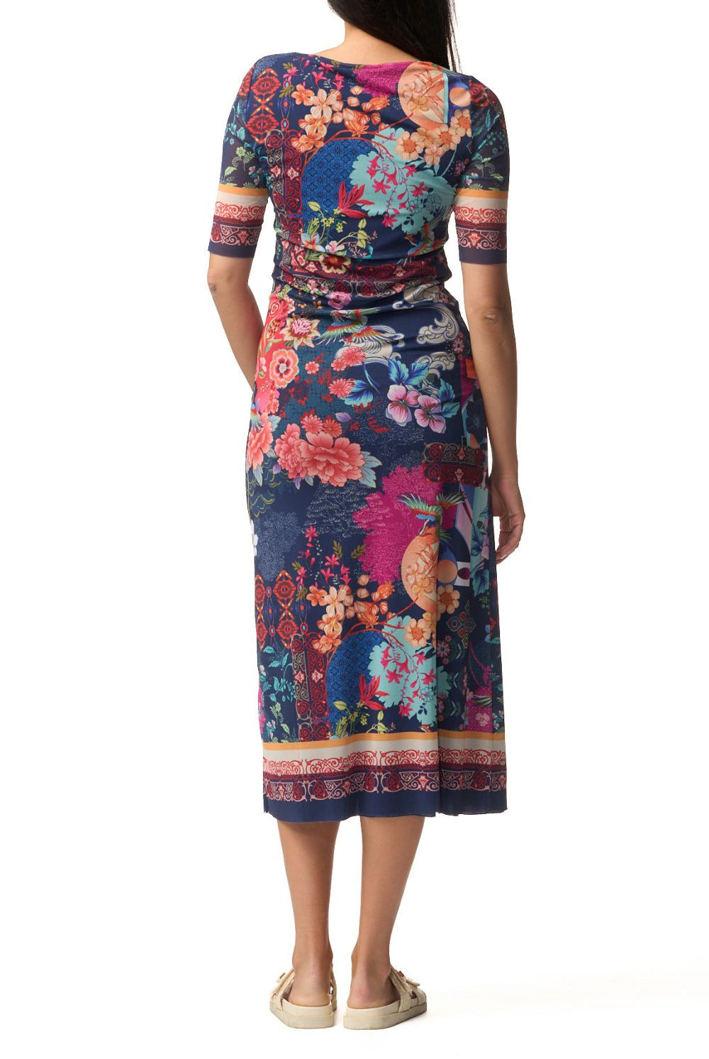 Johnny Was - Maya Mesh Midi Dress | Dreamer Blue - Dress - Silvermaple Boutique