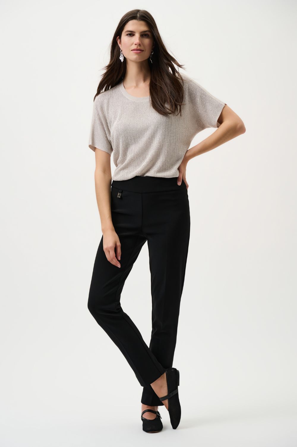 Joseph Ribkoff - Joseph Ribkoff Classic Tailored Slim Pant | Black - Pants - Silvermaple Boutique