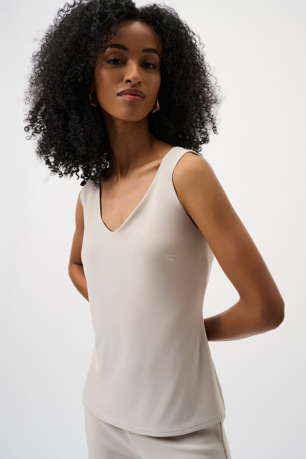Joseph Ribkoff - Joseph Ribkoff Classic V-Neck Cami | Moonstone - Top - Silvermaple Boutique
