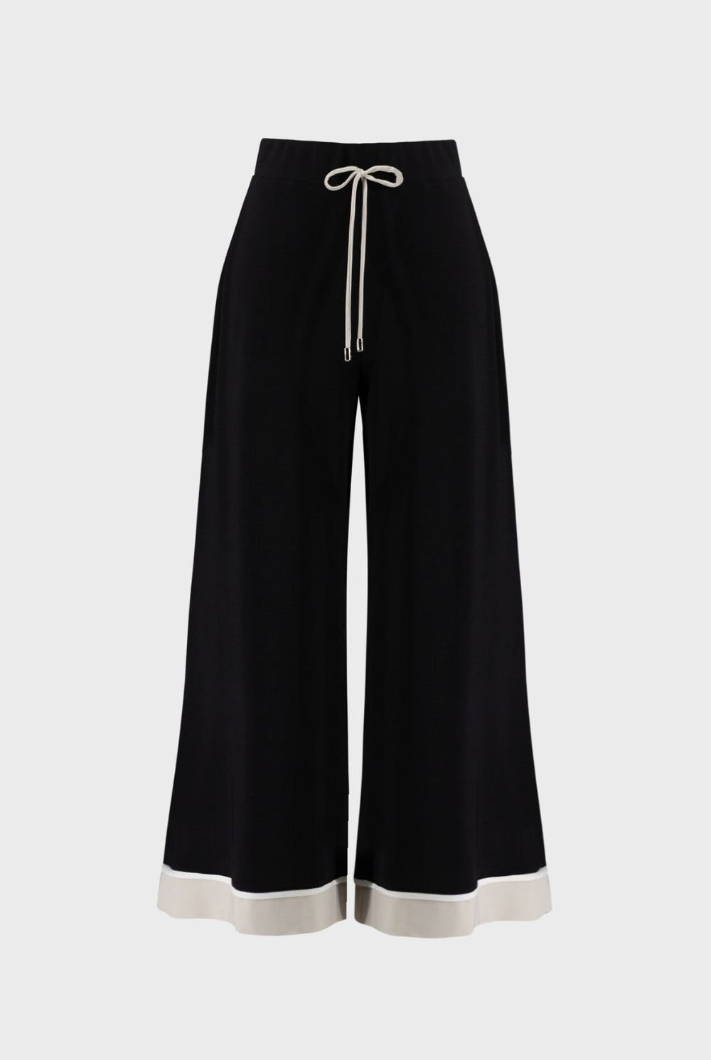 Joseph Ribkoff - Joseph Ribkoff Colorblock Culotte Pants | Black/Moonstone - Pants - Silvermaple Boutique