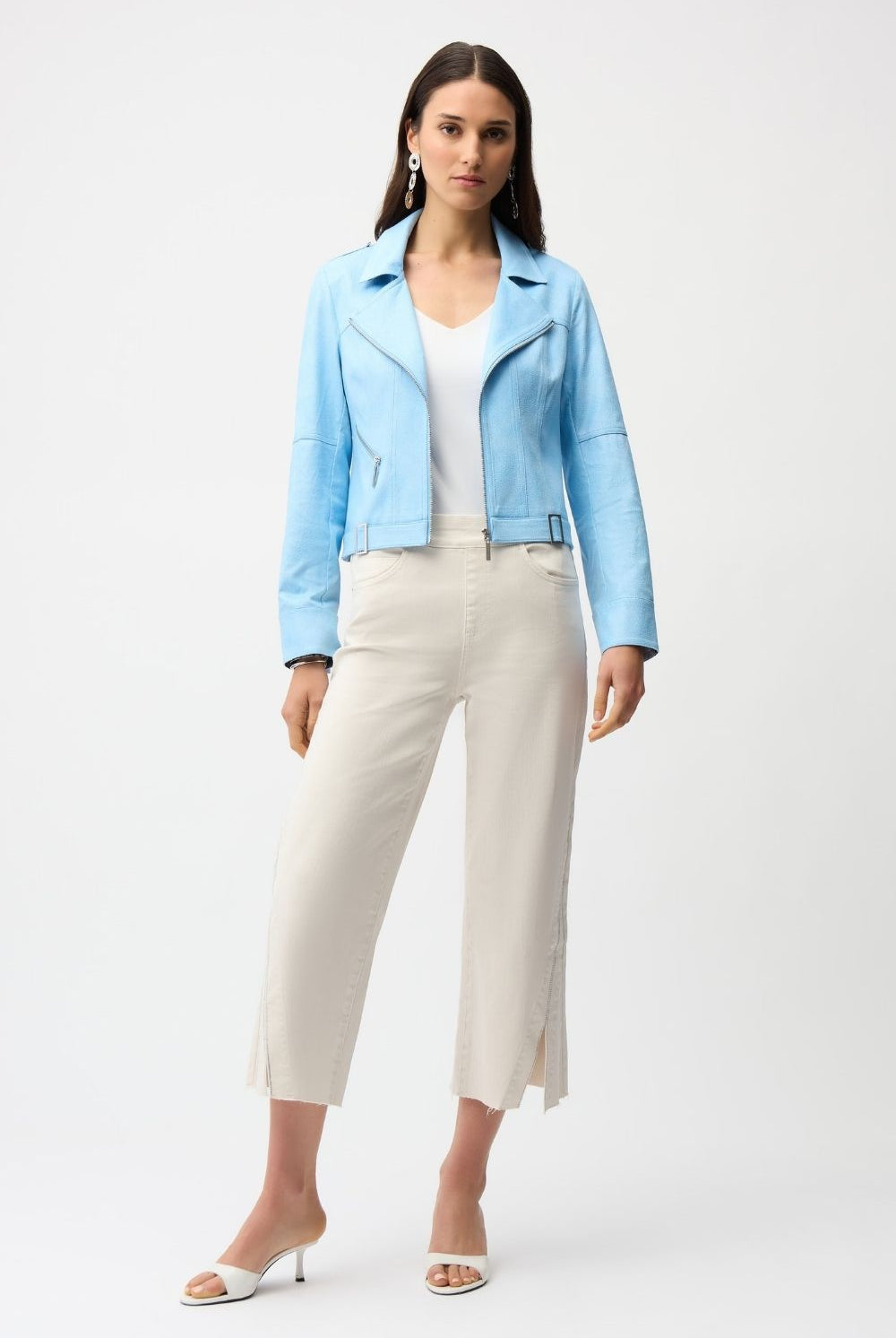 Joseph Ribkoff - Joseph Ribkoff Culotte Jeans With Rhinestones | Birch - Jeans - Silvermaple Boutique