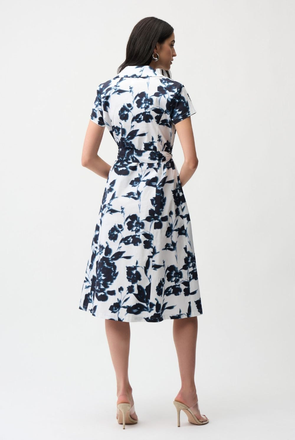 Joseph Ribkoff - Joseph Ribkoff Floral Fit & Flare Shirt Dress | Midnight/Vanilla - Dress - Silvermaple Boutique