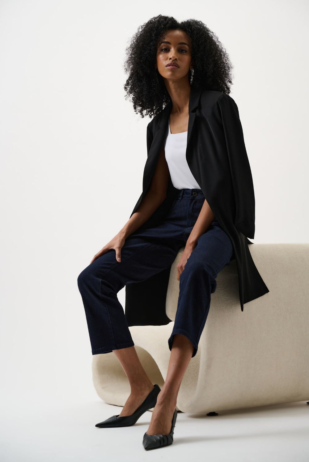 Joseph Ribkoff - Joseph Ribkoff Margot Classic Straight Leg Jeans | Dark Denim - Jeans - Silvermaple Boutique
