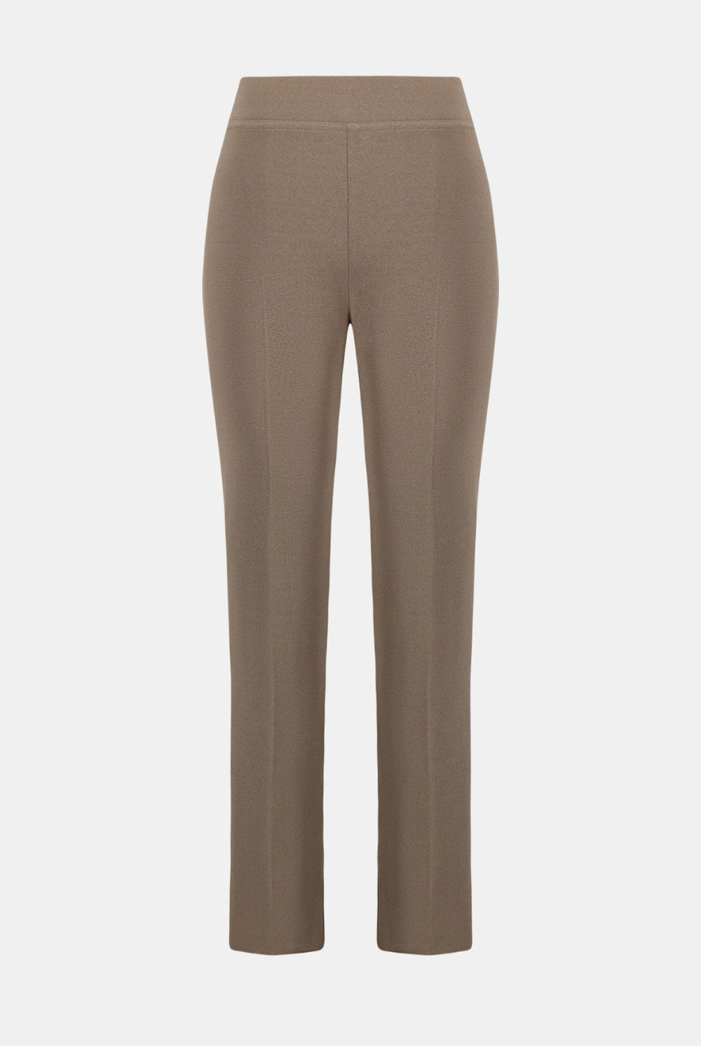 Joseph Ribkoff - Joseph Ribkoff Melange Silky Knit Straight Leg Pants | Taupe Melange - Pants - Silvermaple Boutique