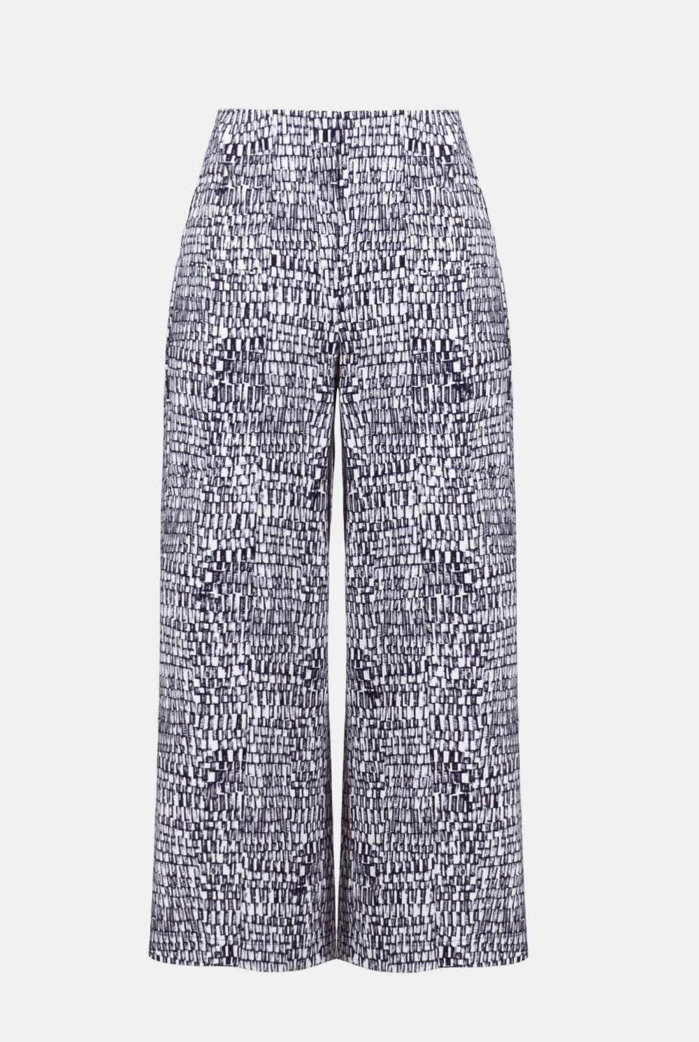 Joseph Ribkoff - Joseph Ribkoff Millennium Pull-On Culotte | Midnight/Vanilla - Pants - Silvermaple Boutique