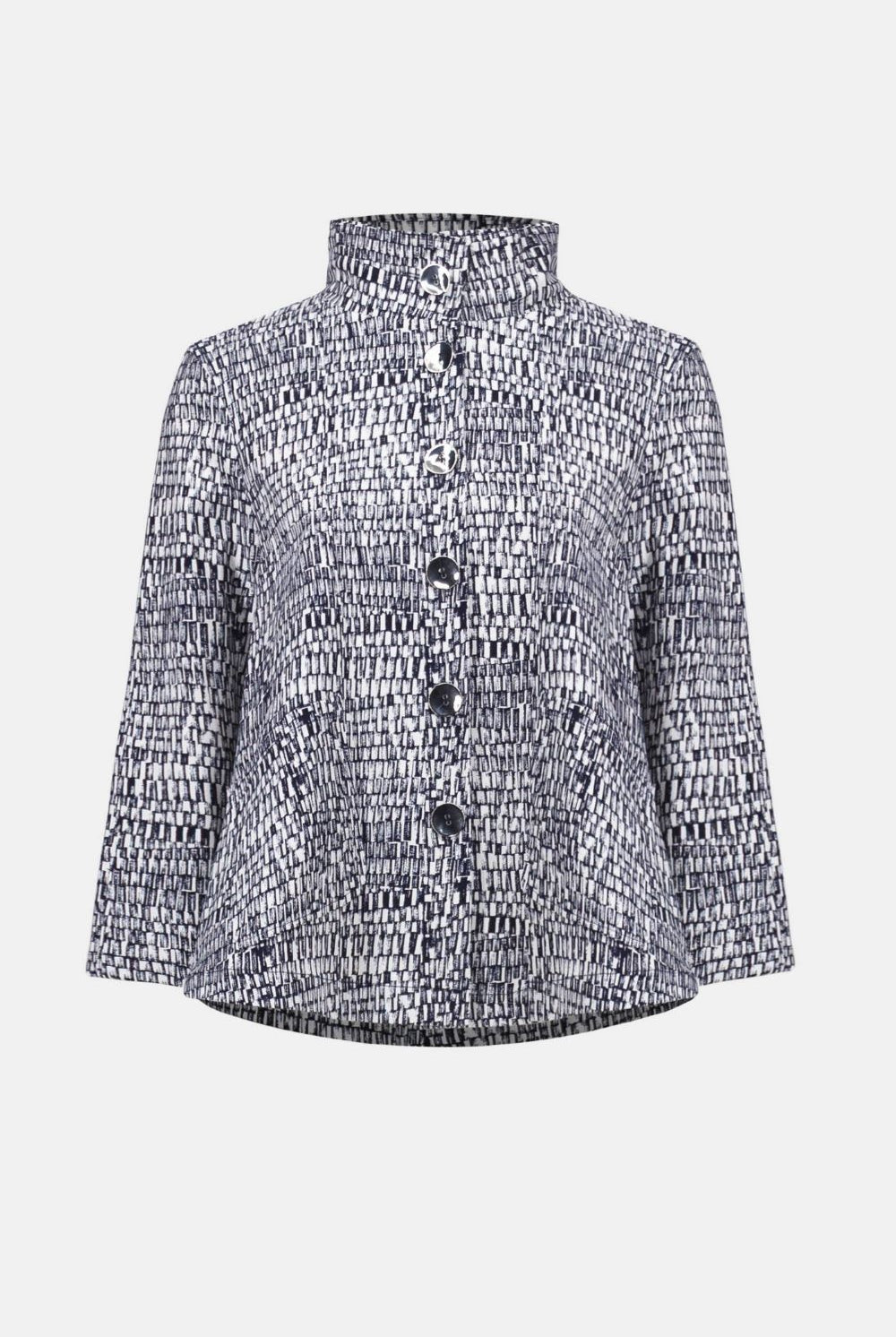Joseph Ribkoff - Joseph Ribkoff Millennium Trapeze Jacket | Midnight/Vanilla - Jacket - Silvermaple Boutique