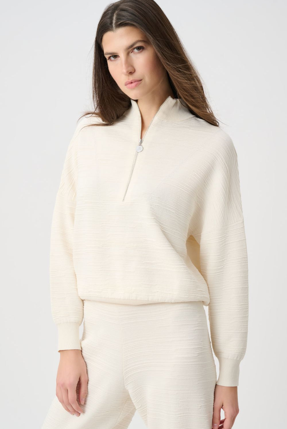 Joseph Ribkoff - Joseph Ribkoff Mock-Neck Cocoon Sweater | Birch - Sweater - Silvermaple Boutique