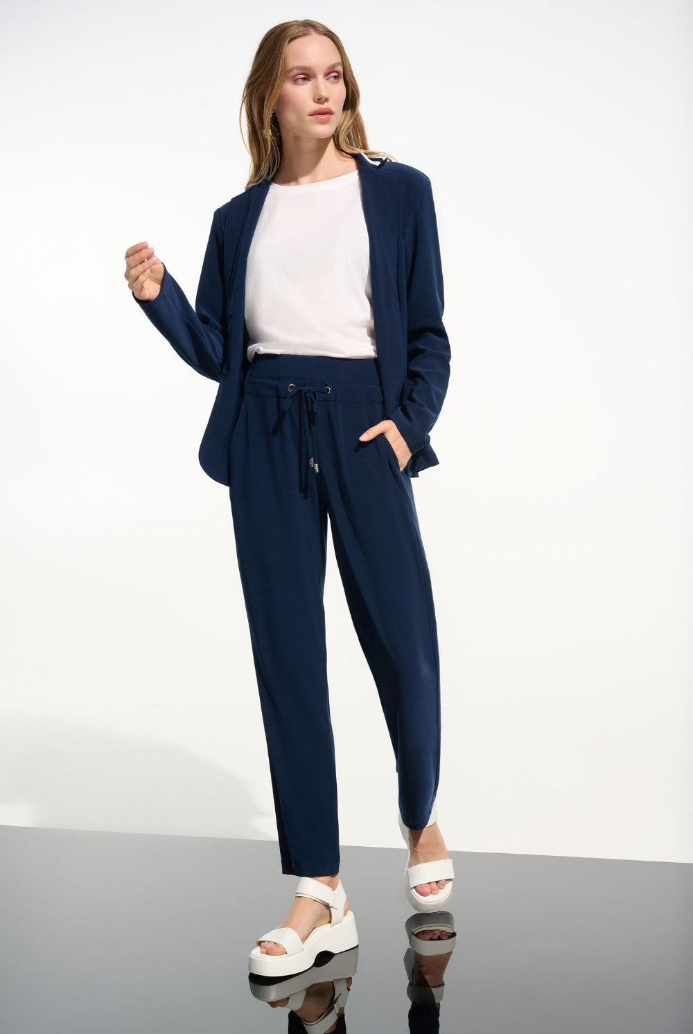 Joseph Ribkoff - Joseph Ribkoff Silky Knit Pull-On Jogger Pants | Indigo - Pants - Silvermaple Boutique