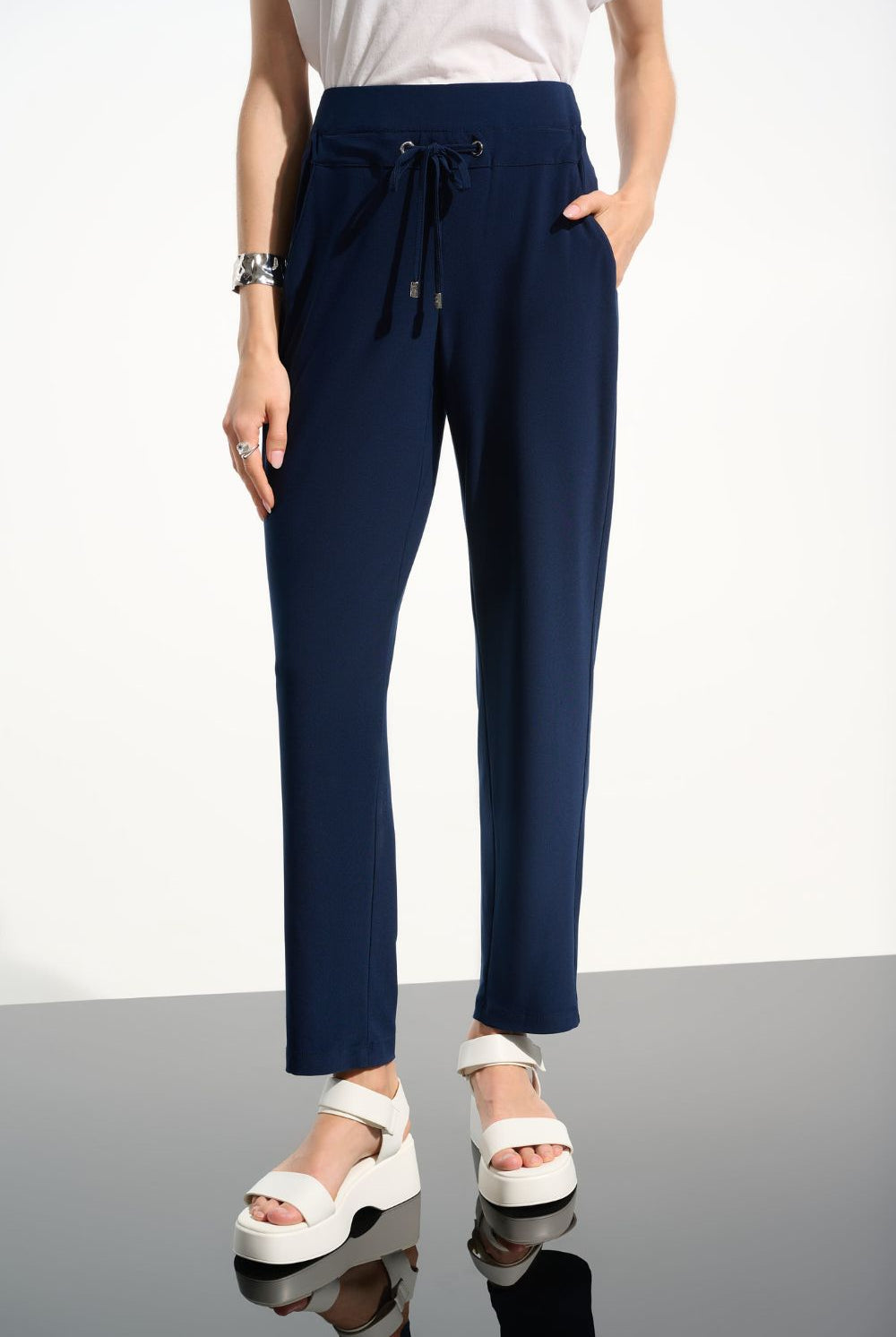 Joseph Ribkoff - Joseph Ribkoff Silky Knit Pull-On Jogger Pants | Indigo - Pants - Silvermaple Boutique