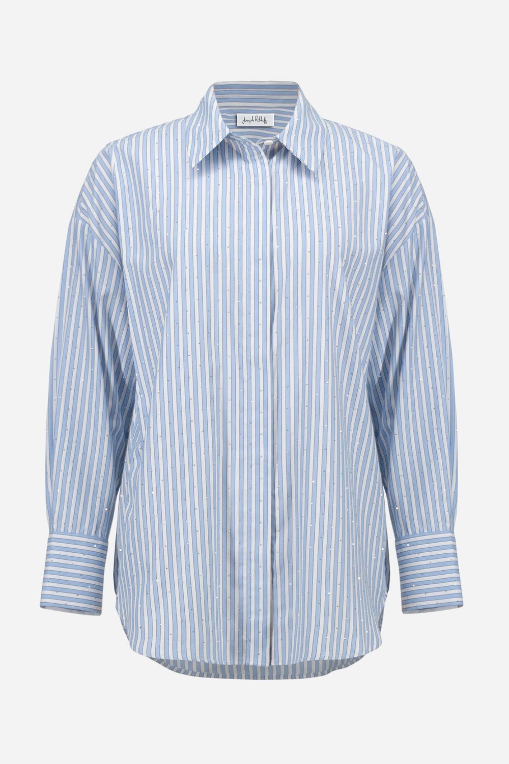 Joseph Ribkoff - Joseph Ribkoff Tencel Stripe Blouse | Blue/Vanilla - Blouse - Silvermaple Boutique