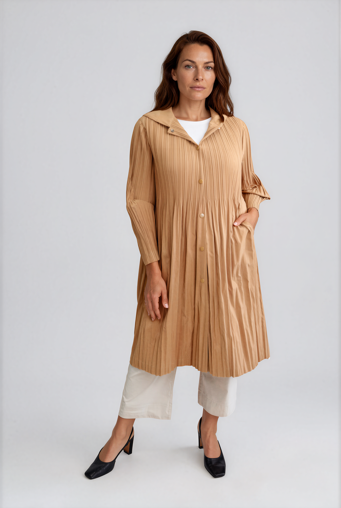 LYL - Sookie Pleat Jacket | Caramel - Jacket - Silvermaple Boutique