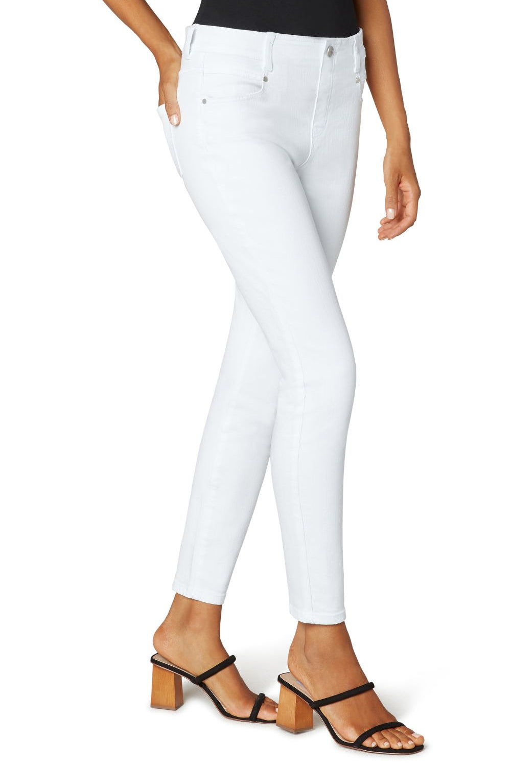 Liverpool Los Angeles - Gia Glider Ankle Jean | Bright White - Jeans - Silvermaple Boutique