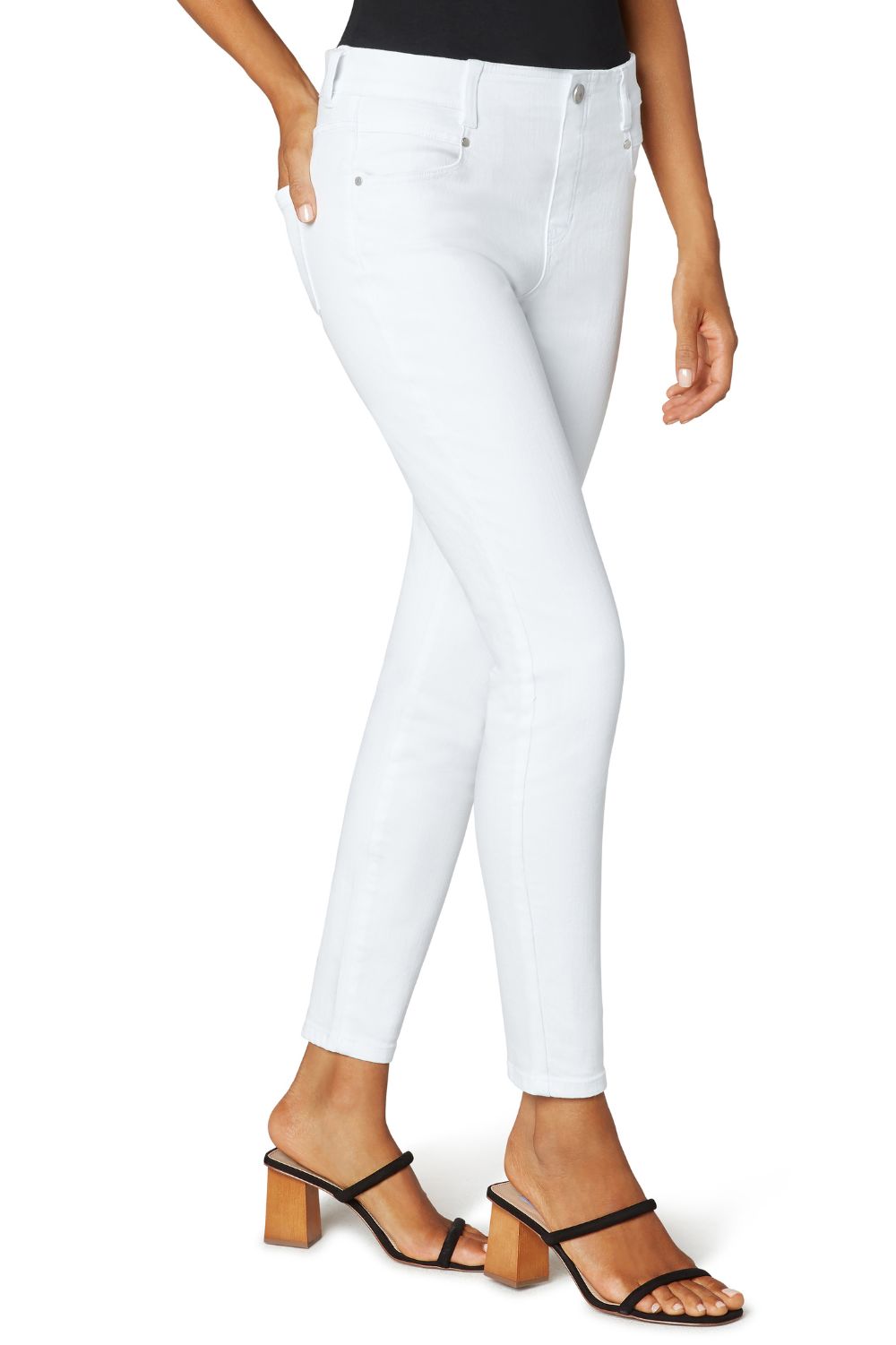 Liverpool Los Angeles - Gia Glider Ankle Jean | Bright White - Jeans - Silvermaple Boutique