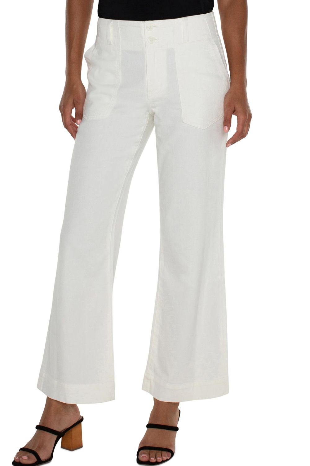 Liverpool Los Angeles - Hannah Flare Eco Jean | Soft White - Jeans - Silvermaple Boutique
