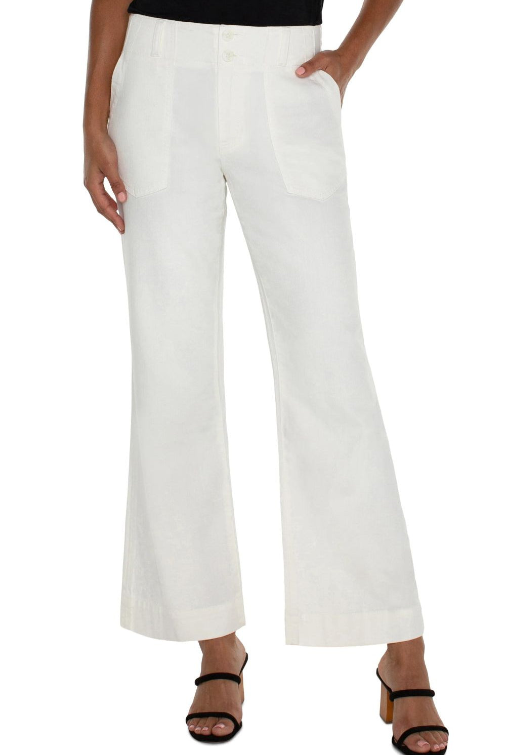 Liverpool Los Angeles - Hannah Flare Eco Jean | Soft White - Jeans - Silvermaple Boutique