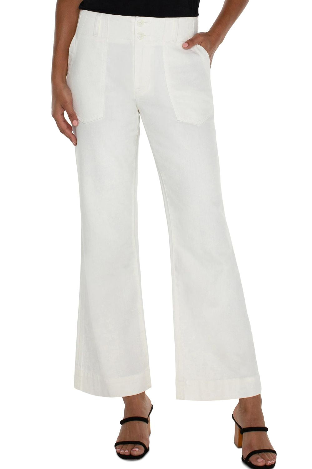 Liverpool Los Angeles - Hannah Flare Eco Jean | Soft White - Jeans - Silvermaple Boutique