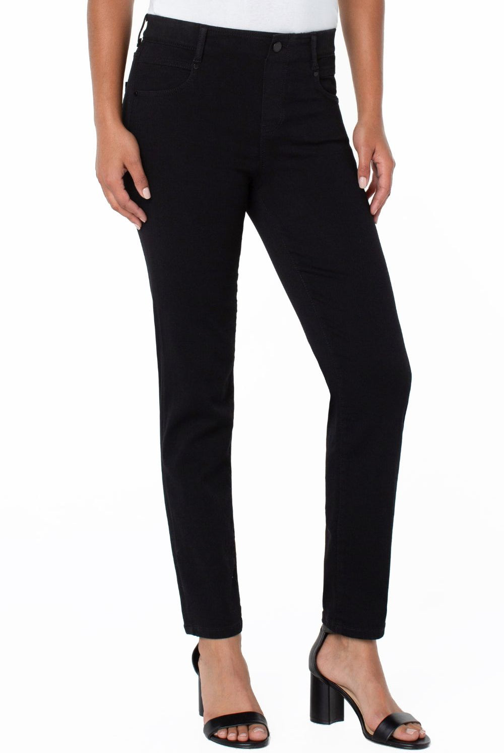 Liverpool Los Angeles - Gia Glider Slim Jean | Over Dye Black - Jeans - Silvermaple Boutique