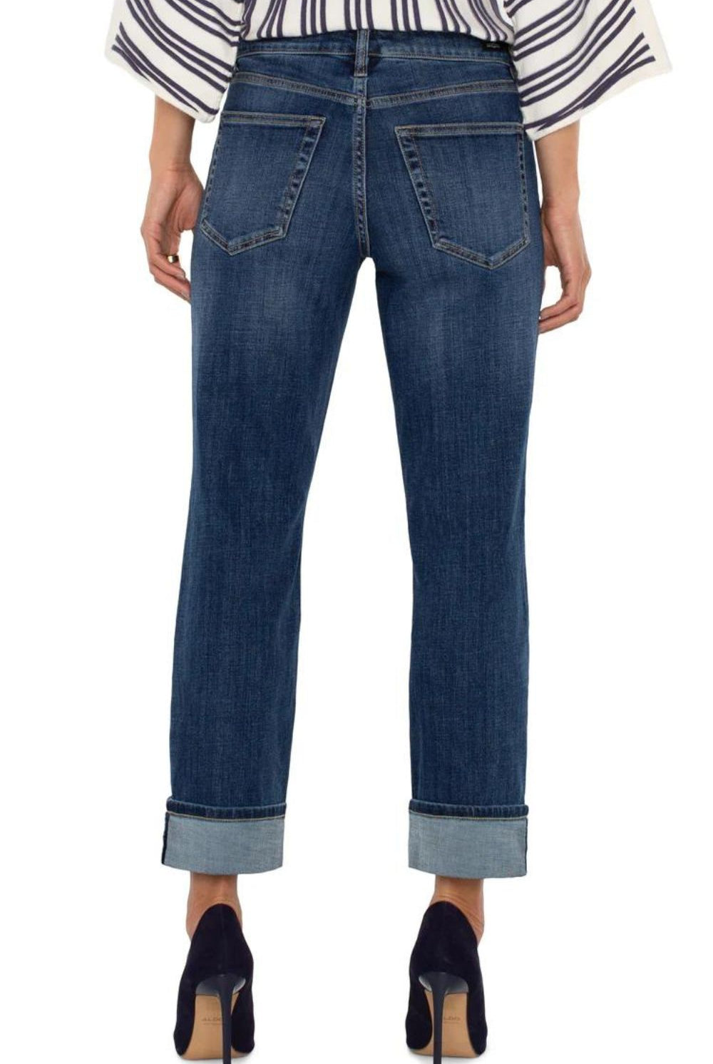 Liverpool Los Angeles - Marley Girlfriend Cuffed Jean | Rushland - Jeans - Silvermaple Boutique