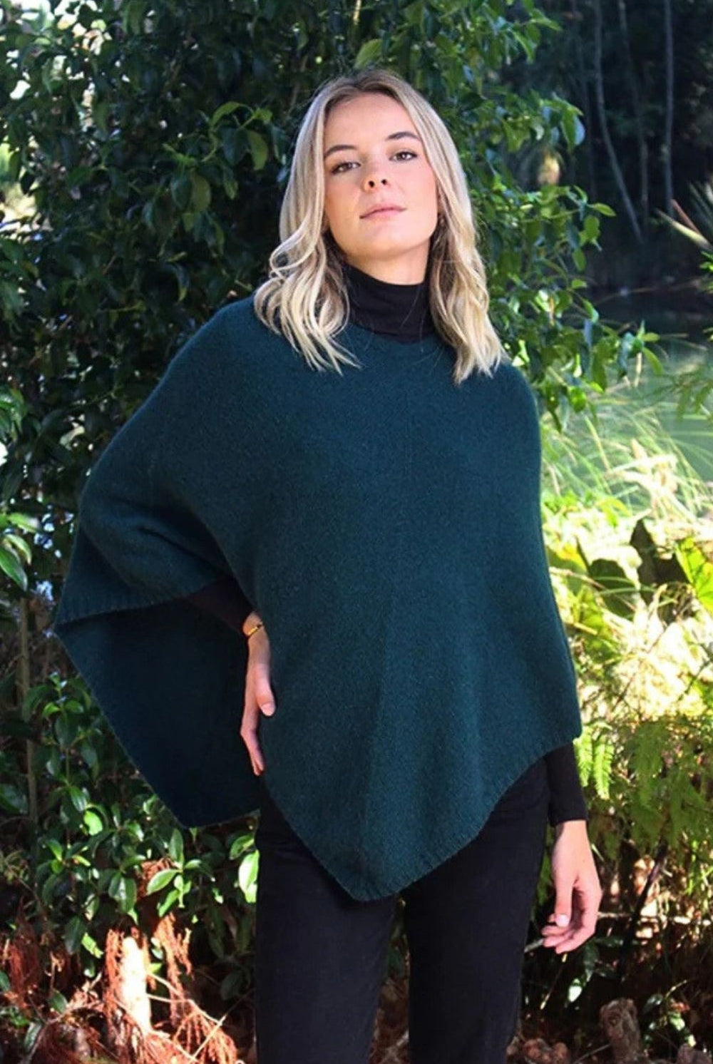 Lothlorian - Lothlorian Plain Possum Merino Poncho | Tasman - Scarves & Wraps - Silvermaple Boutique