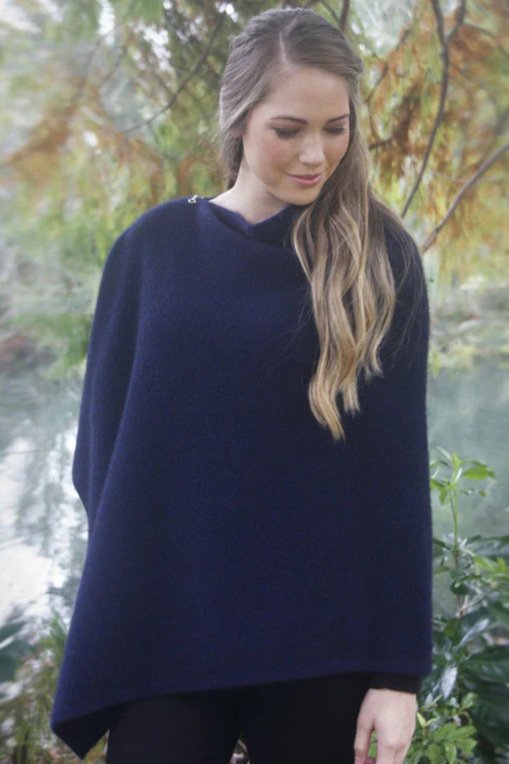 Lothlorian - Lothlorian Zippered Possum Merino Wrap | Midnight - Scarves & Wraps - Silvermaple Boutique