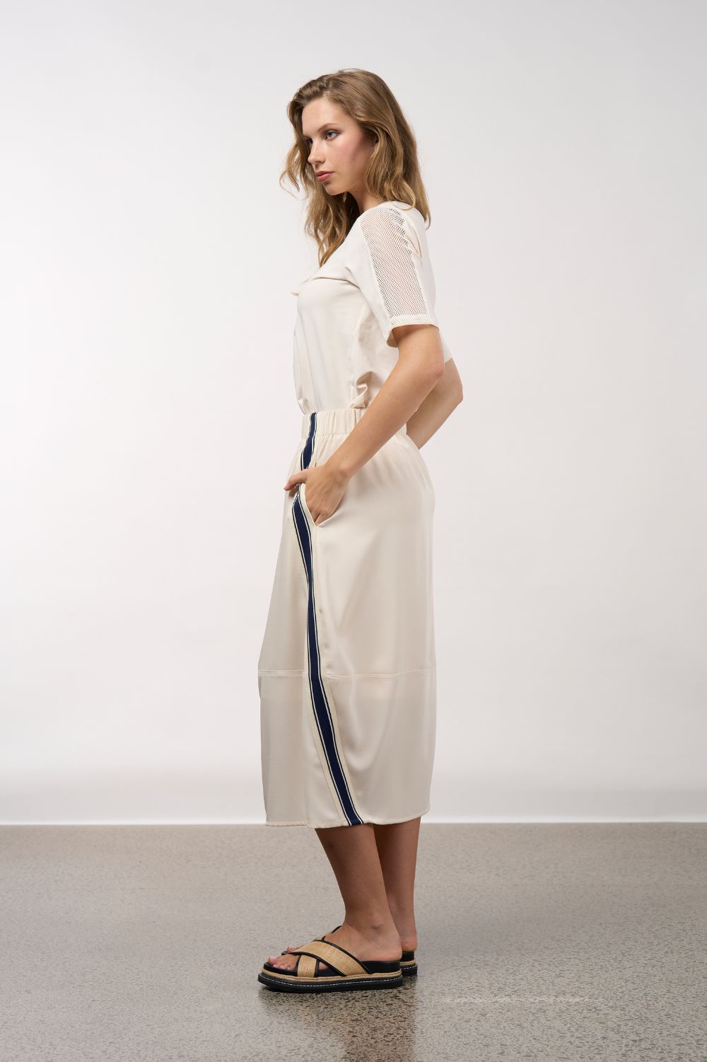 Madly Sweetly - Madly Sweetly Linear Skirt | Vanilla - Skirt - Silvermaple Boutique