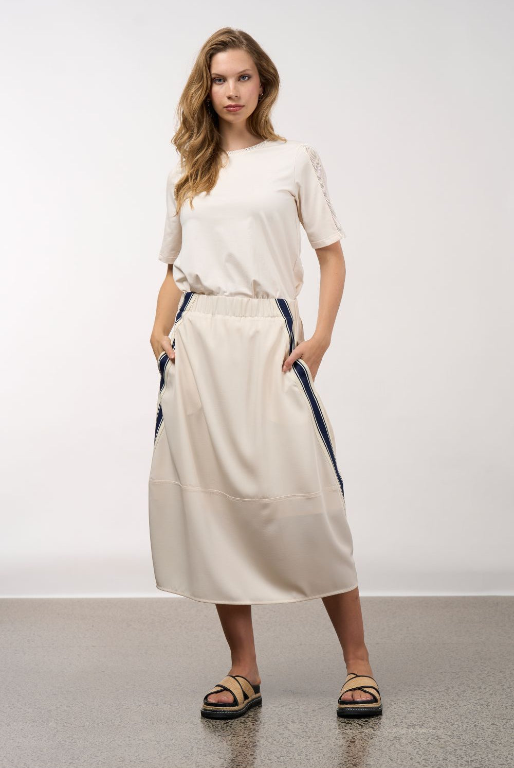 Madly Sweetly - Madly Sweetly Linear Skirt | Vanilla - Skirt - Silvermaple Boutique