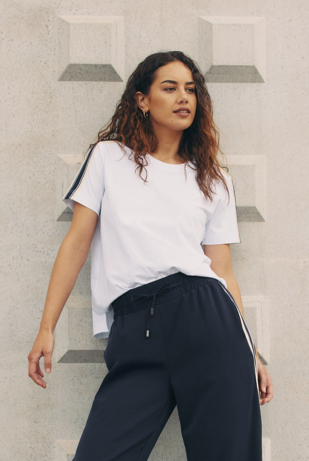 Madly Sweetly - Madly Sweetly Linear Tee | White - Top - Silvermaple Boutique