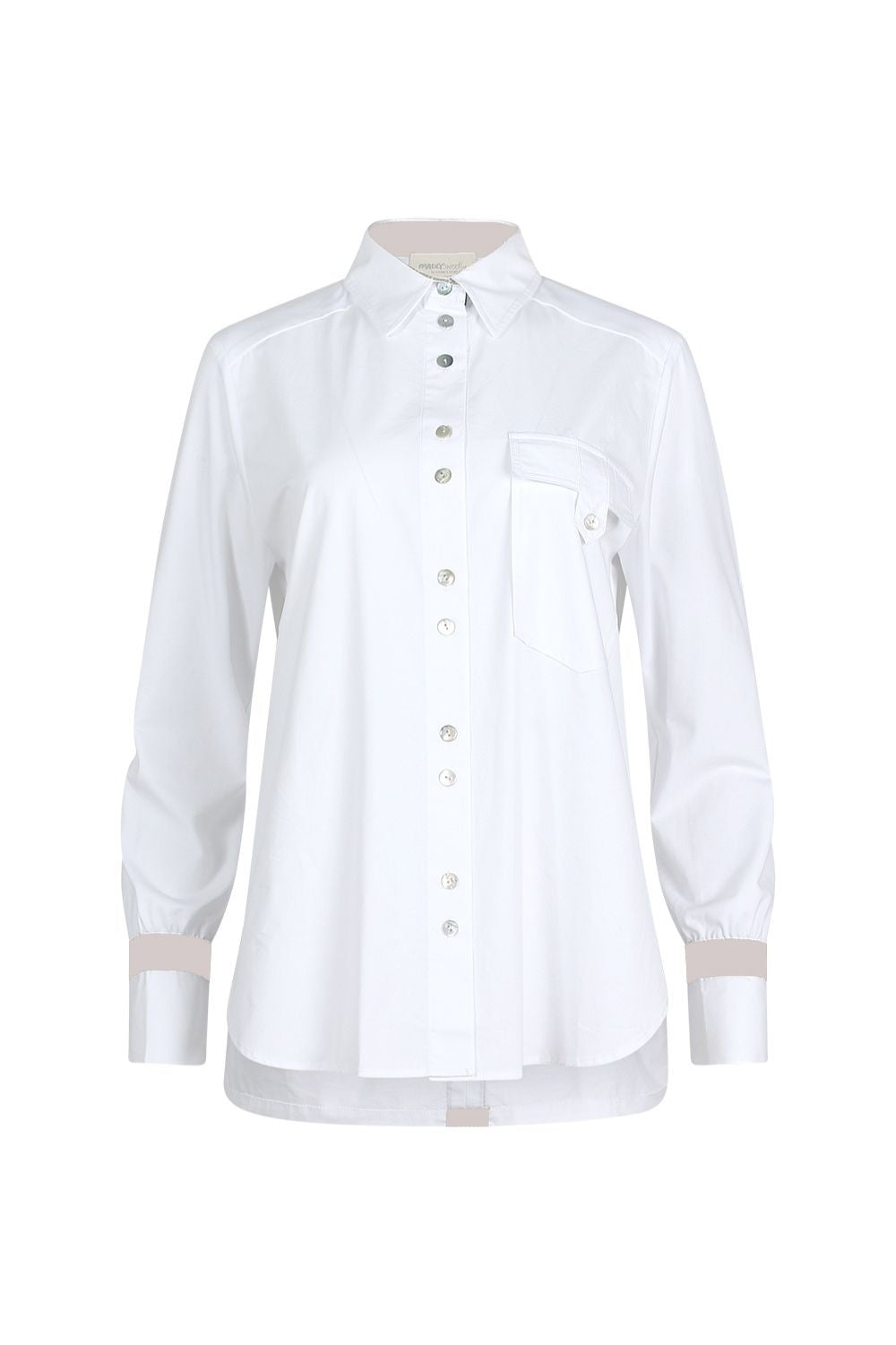 Madly Sweetly - Mixed Media Shirt | White - Shirt - Silvermaple Boutique