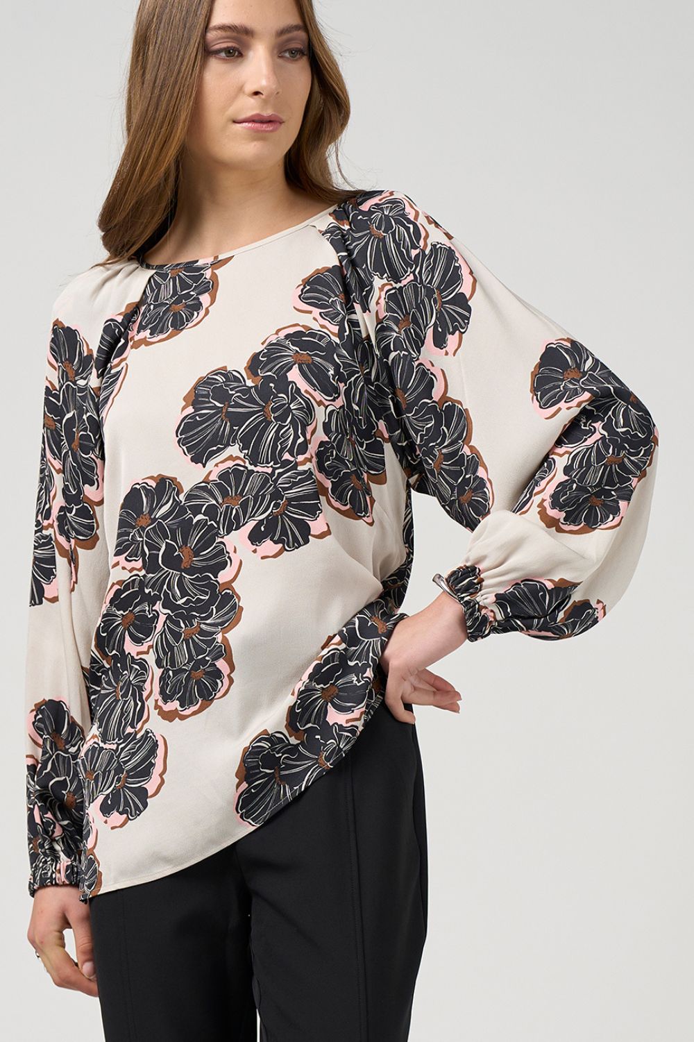 Madly Sweetly - Madly Sweetly Wood Rose Top | Pumice Multi - Top - Silvermaple Boutique