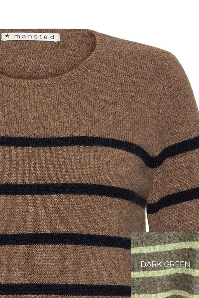 Mansted Zienna Stripe Knit | Dark Green_Silvermaple Boutique