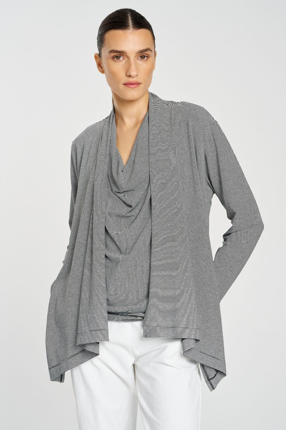 Mela Purdie - Club Jacket | Caviar Stripe - Jacket - Silvermaple Boutique