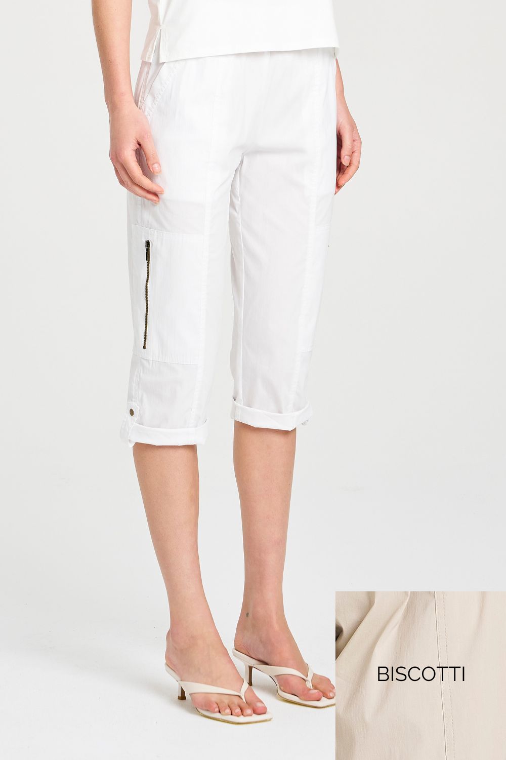 Mela Purdie - Mela Purdie Cropped Zip Cargo | Biscotti - Pants - Silvermaple Boutique