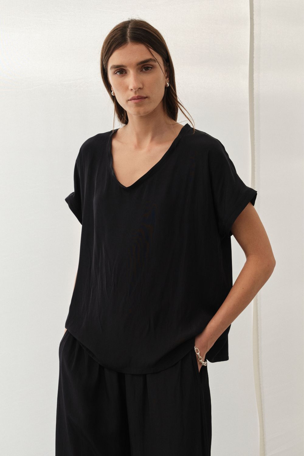 Mela Purdie - Mela Purdie Cruise Shell | Black - Top - Silvermaple Boutique