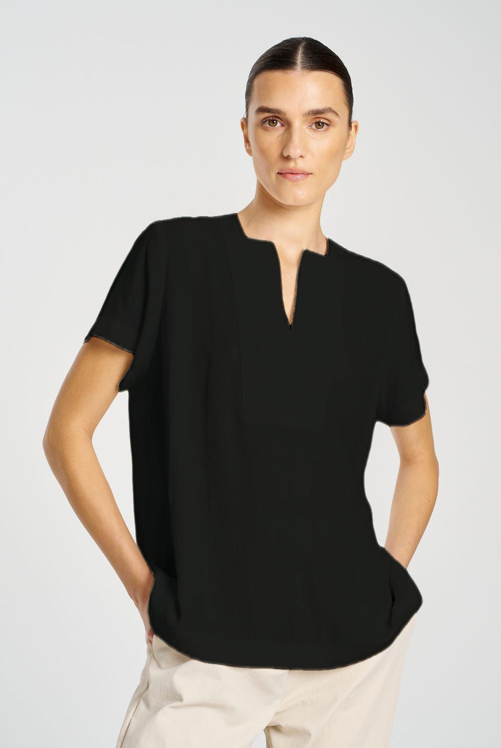 Mela Purdie - Mela Purdie Double Vent Top | Black - Top - Silvermaple Boutique