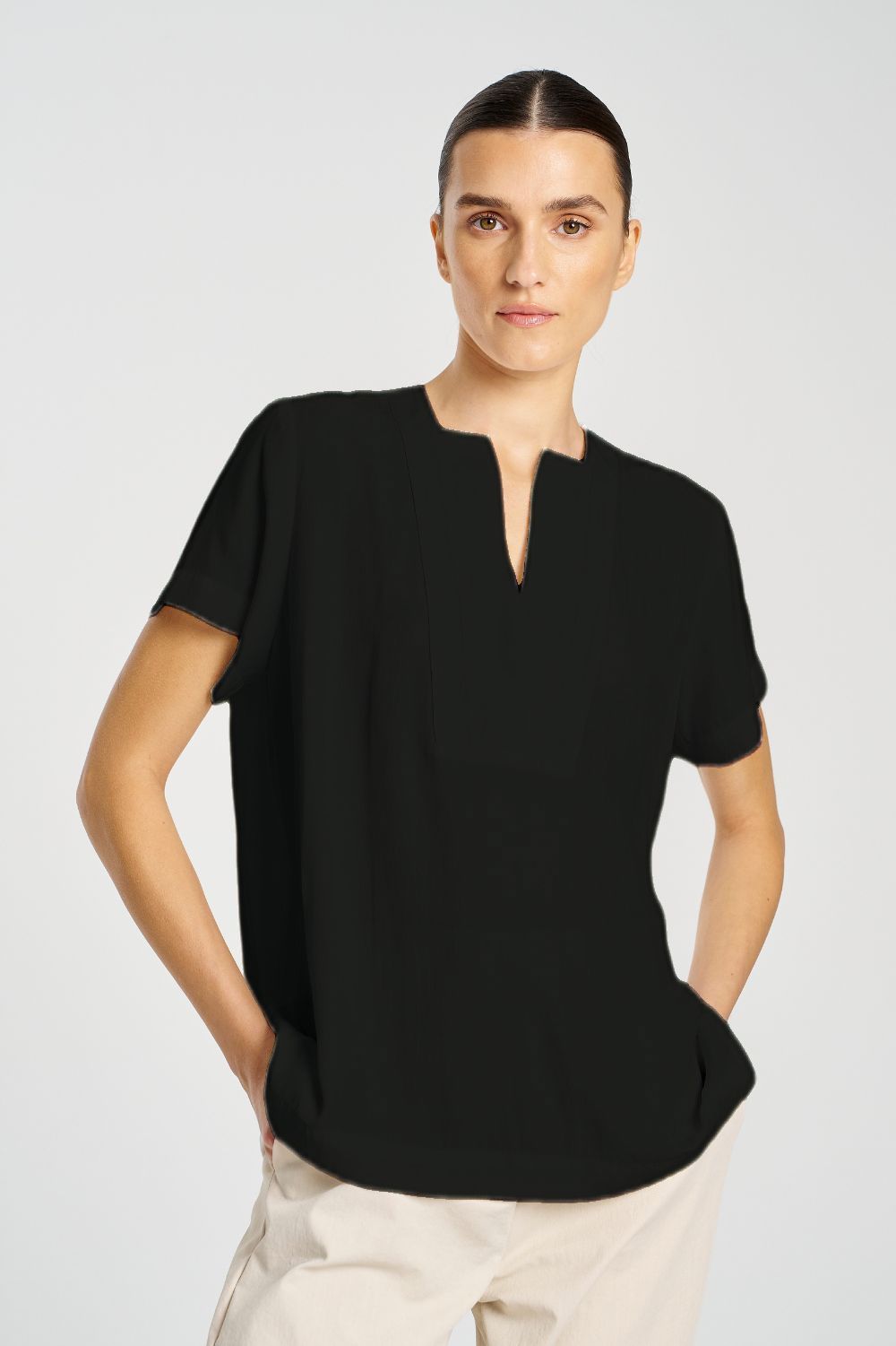 Mela Purdie - Mela Purdie Double Vent Top | Black - Top - Silvermaple Boutique