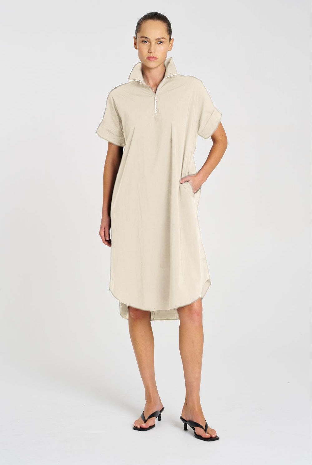 Mela Purdie - Mela Purdie Half Zip Dress | Biscotti - Dress - Silvermaple Boutique