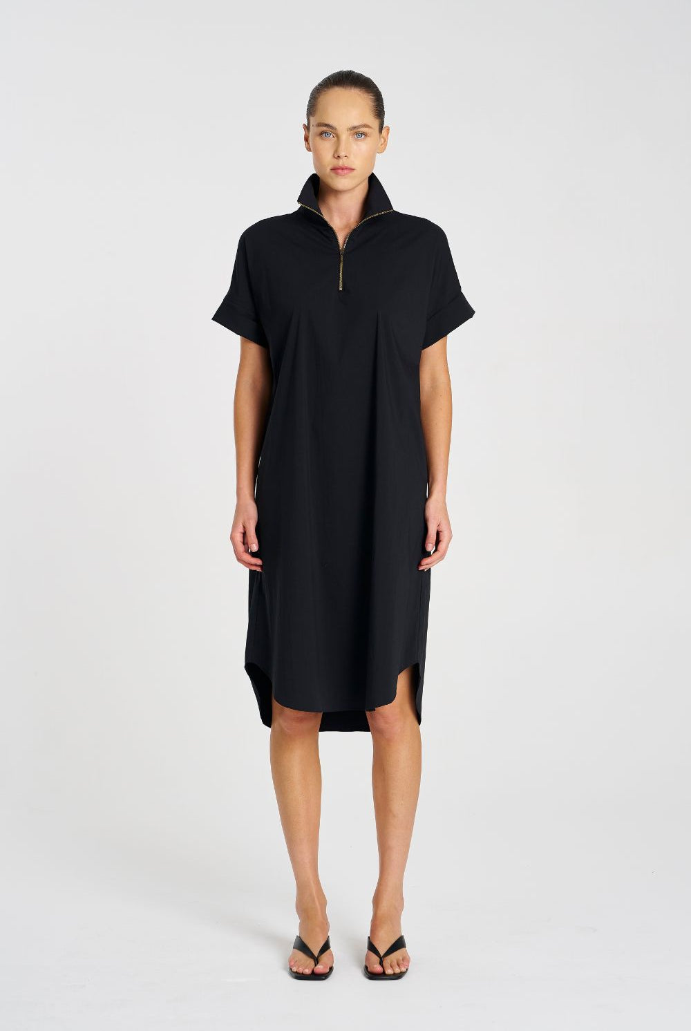 Mela Purdie - Mela Purdie Half Zip Dress | French Navy - Dress - Silvermaple Boutique