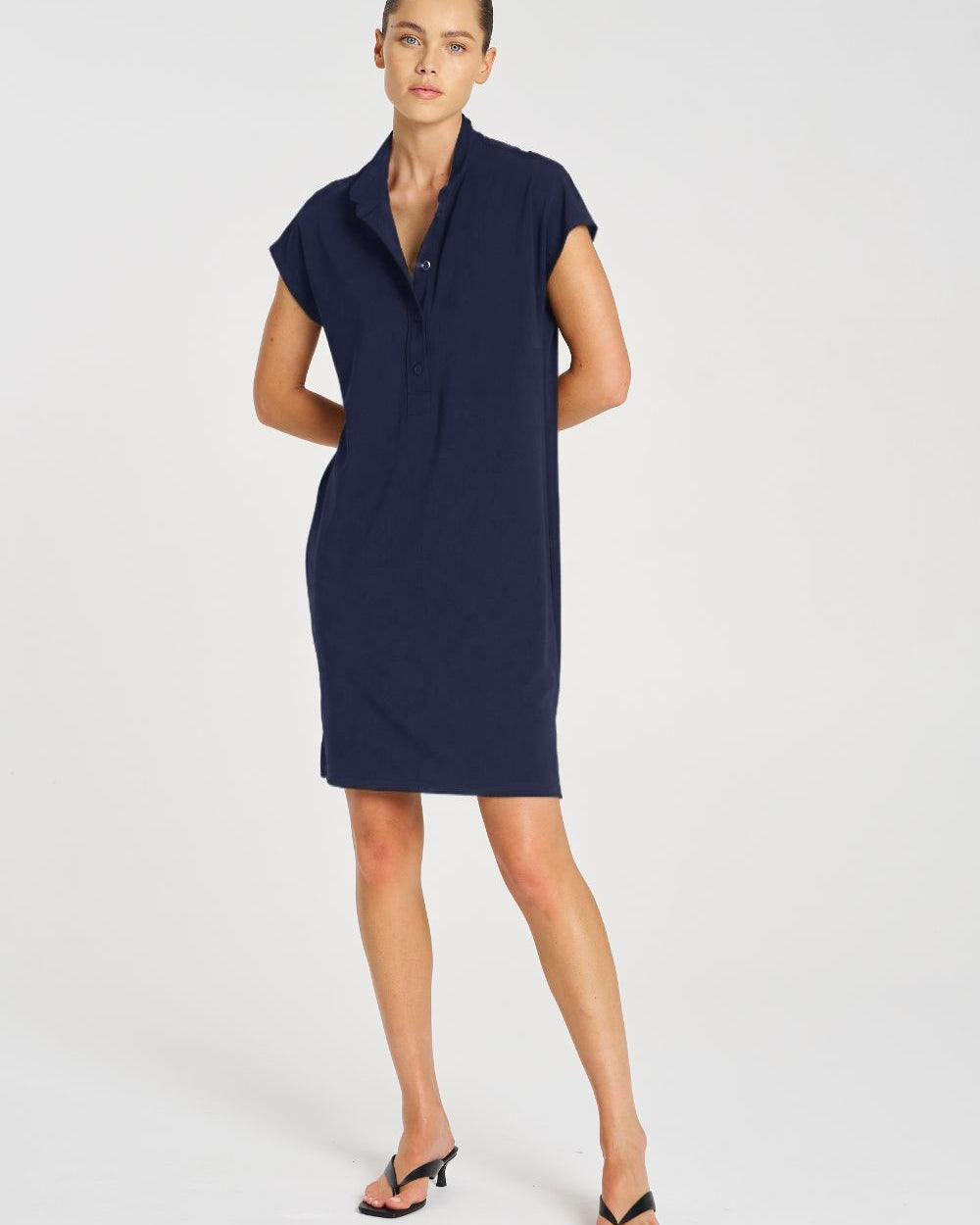 Mela Purdie - Mela Purdie Henley Dress | Navy - Dress - Silvermaple Boutique