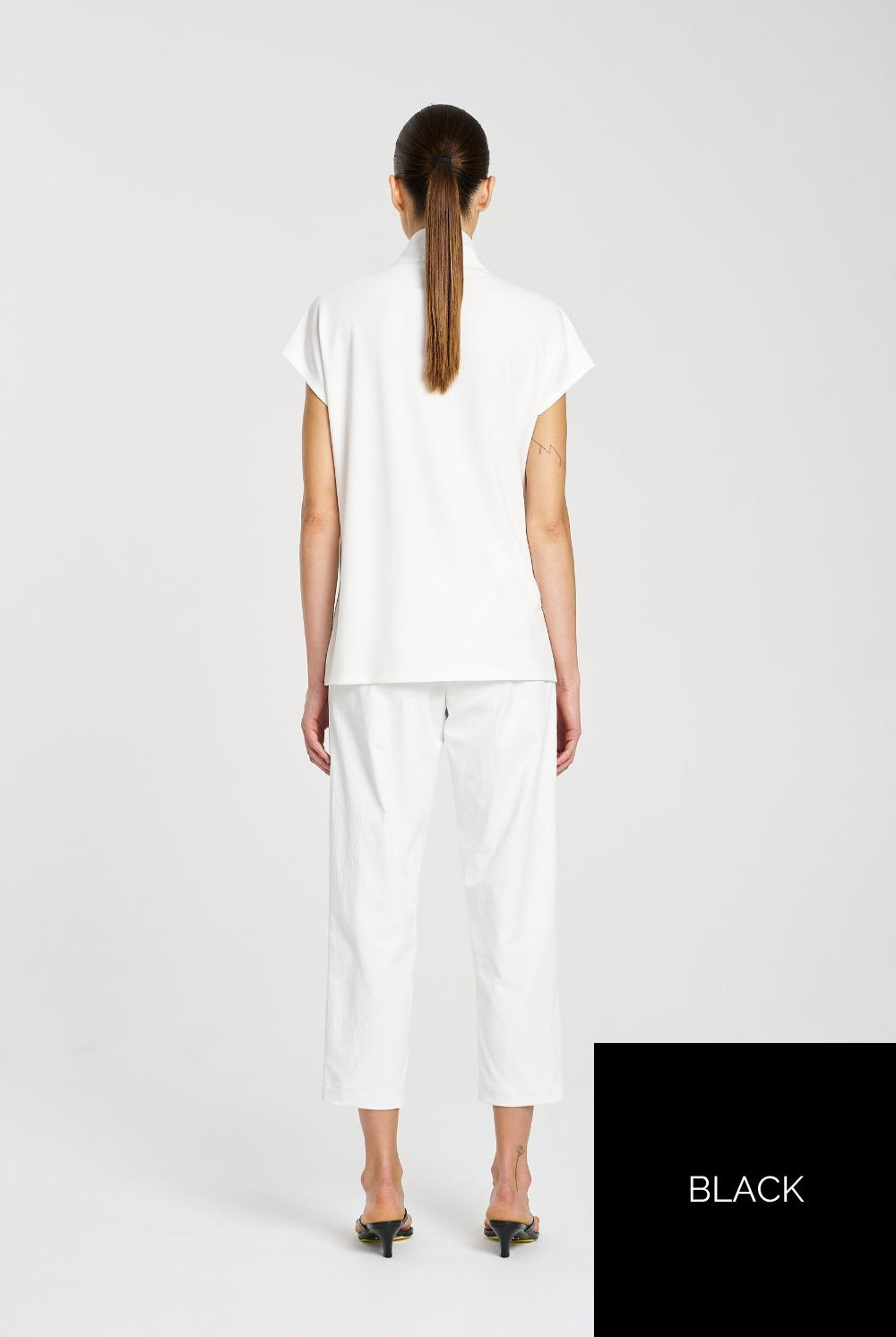 Mela Purdie - Mela Purdie Henley Shell | Black - Top - Silvermaple Boutique