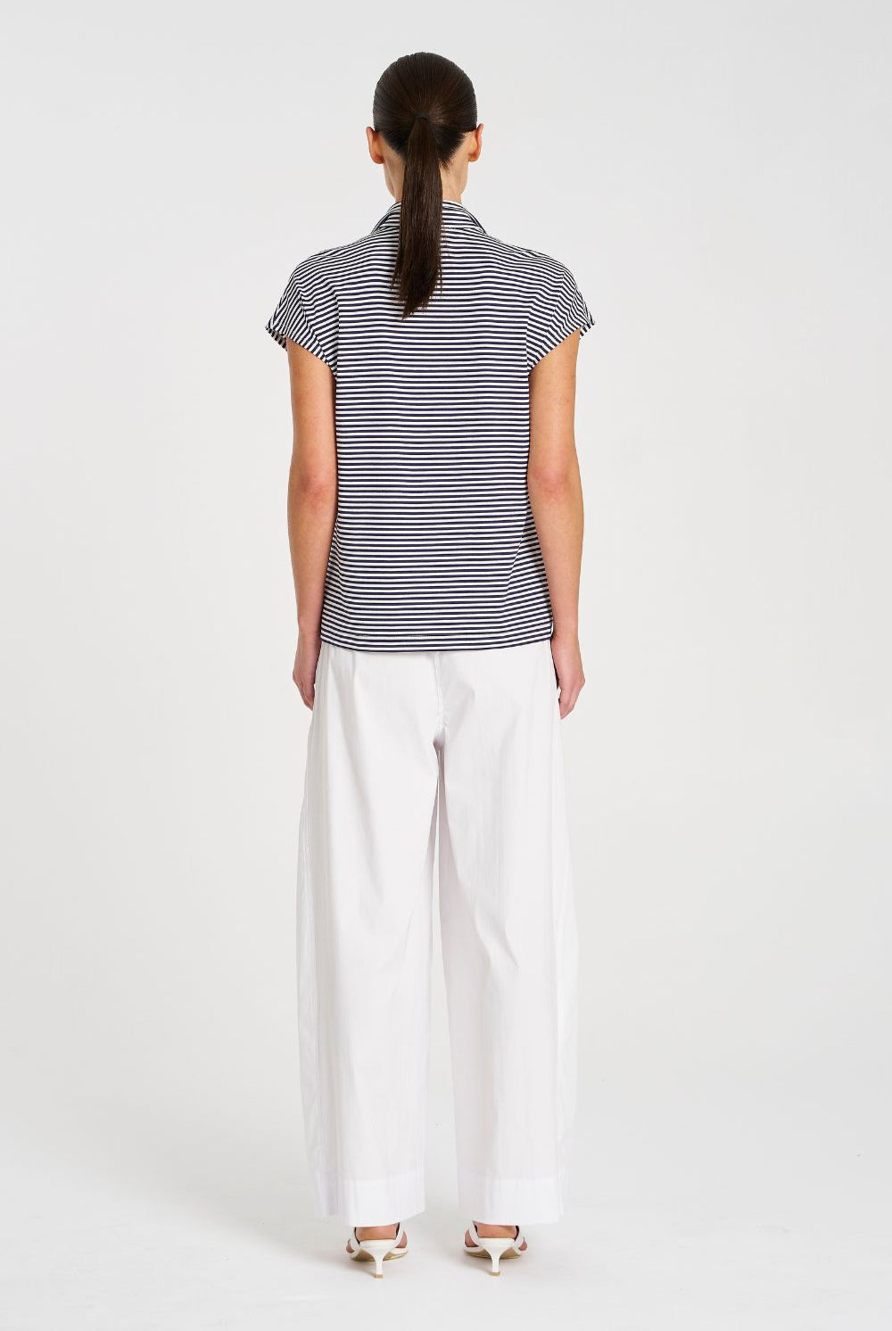 Mela Purdie - Mela Purdie Henley Shell | Marine Yacht Stripe - Top - Silvermaple Boutique