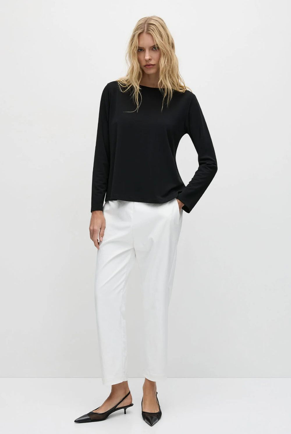Mela Purdie - Mela Purdie Long Sleeve Powder Boater - Top - Silvermaple Boutique